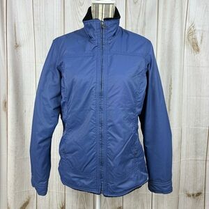 Ariat Jacket Lightweight Fleece Lined Zipper High Collar Coat Blue Size Large